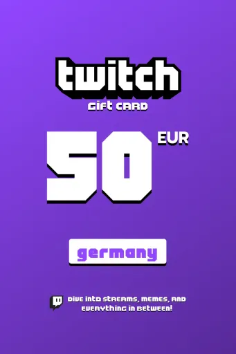 Product Image - Twitch 50 EUR Gift Card (Germany) - Digital Key