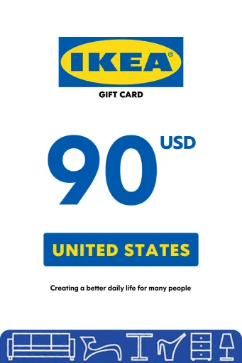 IKEA 90 USD Gift Card (United States) - Digital Key