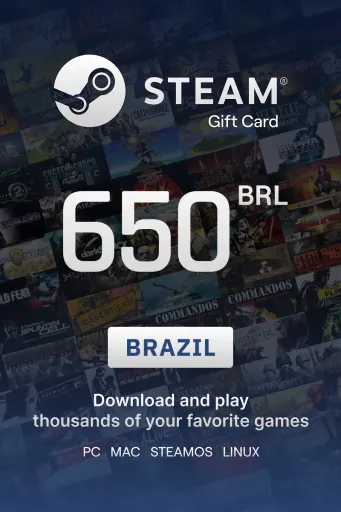 Steam Wallet 650 BRL Gift Card (Brazil) - Digital Key