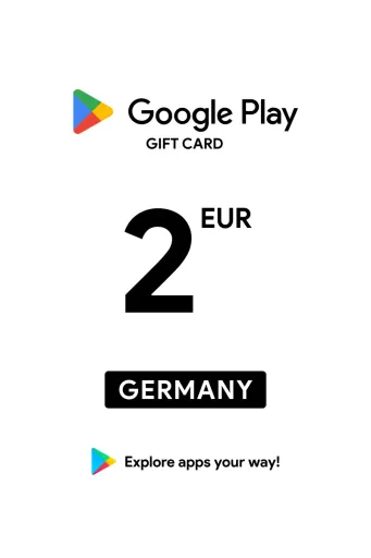 Google Play 2 EUR Gift Card (Germany) - Digital Key