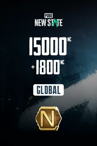 PUBG New State 15,000 NC + 1,800 Bonus (Global) - Digital Key