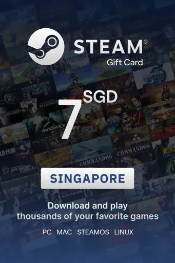 Steam Wallet 7 SGD Gift Card (Singapore) - Digital Key