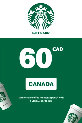Starbucks 60 CAD Gift Card (Canada) - Digital Key