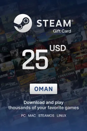 Steam Wallet 25 USD Gift Card (Oman) - Digital Key