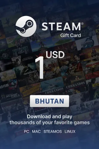 Steam Wallet 1 USD Gift card (Bhutan) - Digital Key