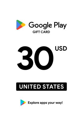 Google Play 30 USD Gift Card (United States) - Digital Key