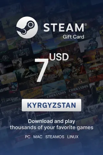 Steam Wallet 7 USD Gift Card (Kyrgyzstan) - Digital Key