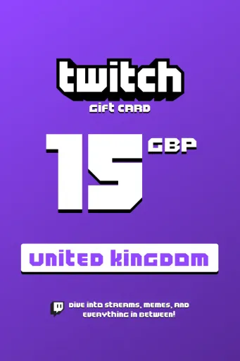 Twitch 15 GBP Gift Card (United Kingdom) - Digital Key