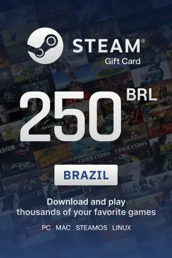 Steam Wallet 250 BRL Gift Card (Brazil) - Digital Key