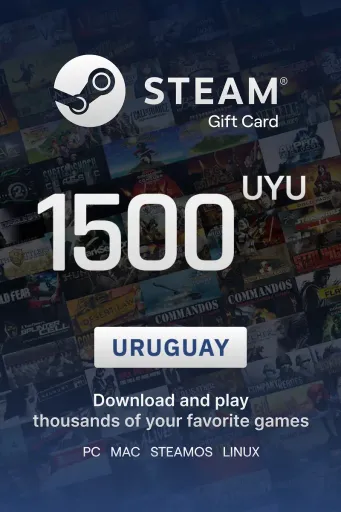 Steam Wallet 1500 UYU Gift Card (Uruguay) - Digital Key