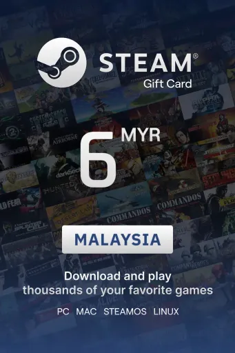 Steam Wallet 6 MYR Gift Card (Malaysia) - Digital Key