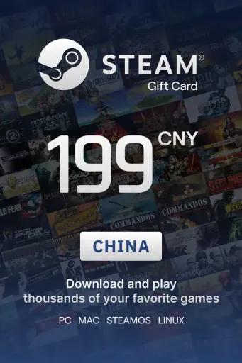 Steam Wallet 199 CNY Gift Card (China) - Digital Key