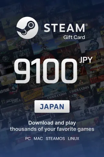 Steam Wallet 9100 JPY Gift Card (Japan) - Digital Key