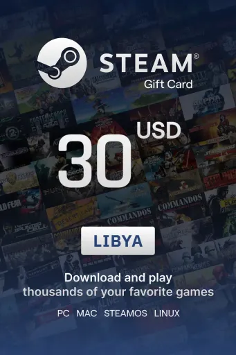 Steam Wallet 30 USD Gift Card (Libya) - Digital Key