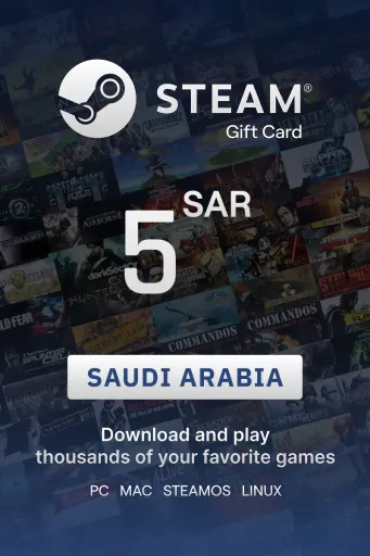 Steam Wallet 5 SAR Gift Card (Saudi Arabia) - Digital Key