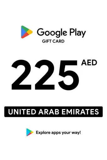 Google Play 225 AED Gift Card (United Arab Emirates) - Digital Key