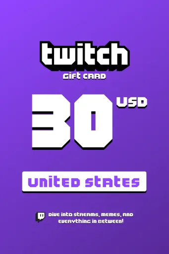 Twitch 30 USD Gift Card (United States) - Digital Key