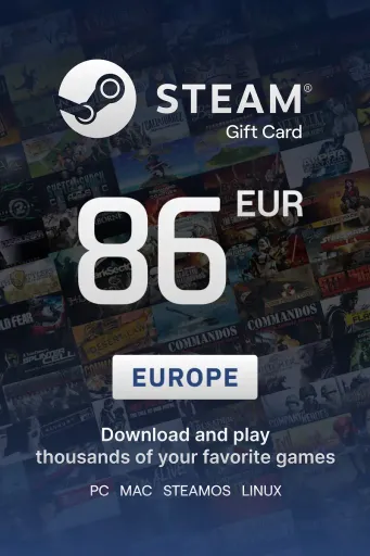 Steam Wallet 86 EUR Gift Card (Europe) - Digital Key