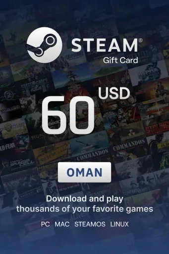 Steam Wallet 60 USD Gift Card (Oman) - Digital Key
