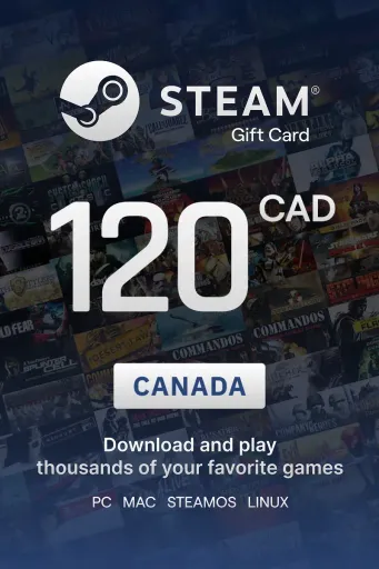 Steam Wallet 120 CAD Gift Card (Canada) - Digital Key
