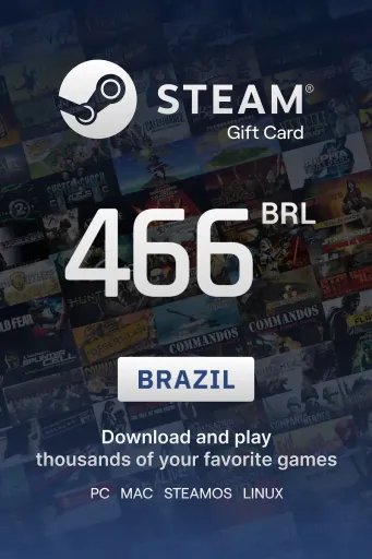 Steam Wallet 466 BRL Gift Card (Brazil) - Digital Key