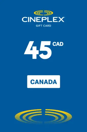 Cineplex 45 CAD Gift Card (Canada) - Digital Key