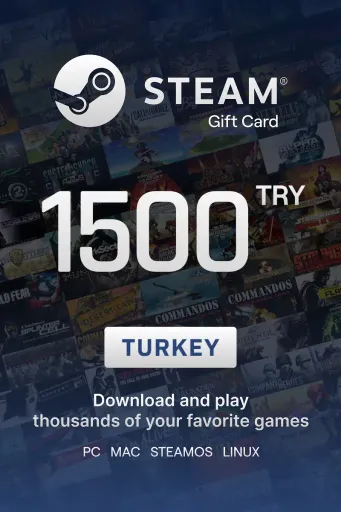 Steam Wallet 1500 TRY Gift Card (Turkey) - Digital key