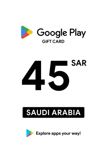 Google Play 45 SAR Gift Card (Saudi Arabia) - Digital Key