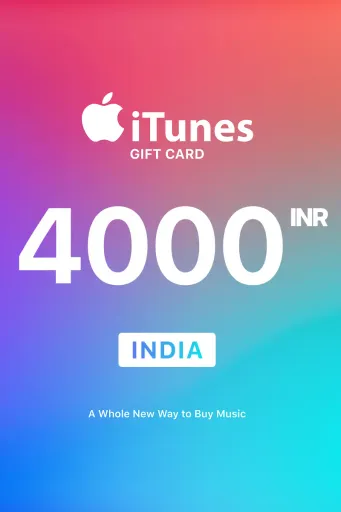 Apple iTunes 4000 INR Gift Card (India) - Digital Key