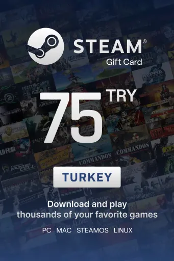 Steam Wallet 75 TRY Gift Card (Turkey) - Digital Key