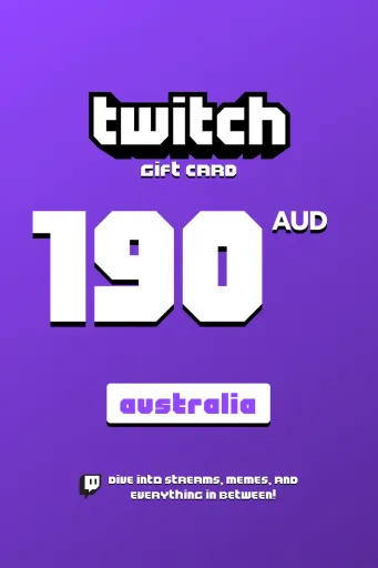 Twitch 190 AUD Gift Card (Australia) - Digital Key