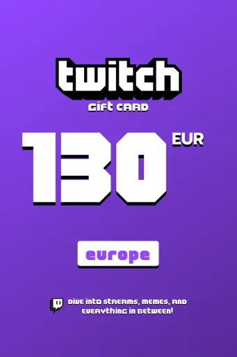 Twitch 130 EUR Gift Card (Europe) - Digital Key
