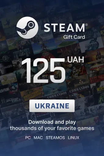 Steam Wallet 125 UAH Gift Card (Ukraine) - Digital Key