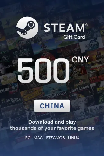 Steam Wallet 500 CNY Gift Card (China) - Digital Key