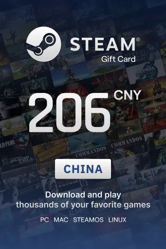 Steam Wallet 206 CNY Gift Card (China) - Digital Key