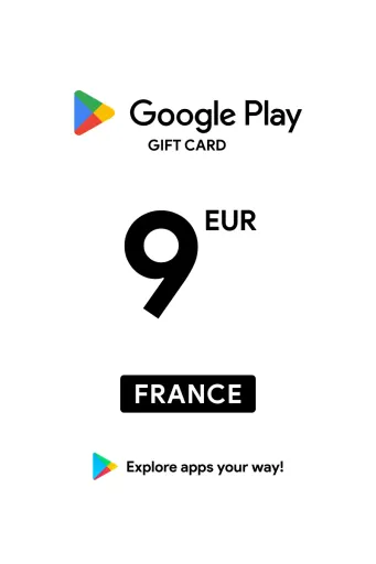 Google Play 9 EUR Gift Card (France) - Digital Key