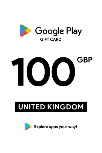 Google Play 100 GBP Gift Card (United Kingdom) - Digital Key