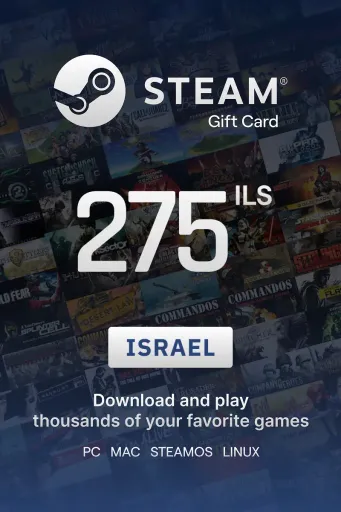Steam Wallet 275 ILS Gift Card (Israel) - Digital Key