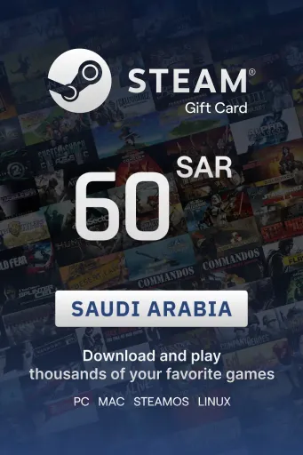 Steam Wallet 60 SAR Gift Card (Saudi Arabia) - Digital Key