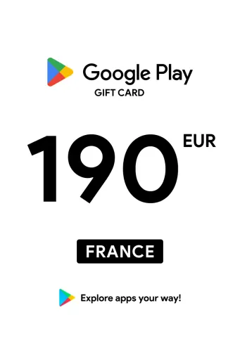 Google Play 190 EUR Gift Card (France) - Digital Key