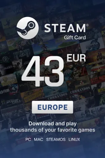 Steam Wallet 43 EUR Gift Card (Europe) - Digital Key