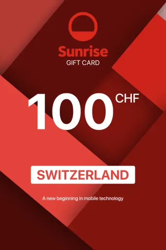 Sunrise Mobile 100 CHF Gift Card (Switzerland) - Digital Key