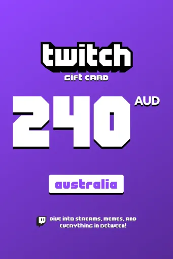 Twitch 240 AUD Gift Card (Australia) - Digital Key