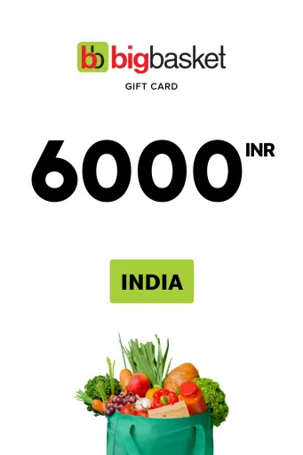 Product Image - Bigbasket 6000 INR Gift Card (India) - Digital Key