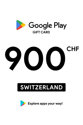 Google Play 900 CHF Gift Card (Switzerland) - Digital Key