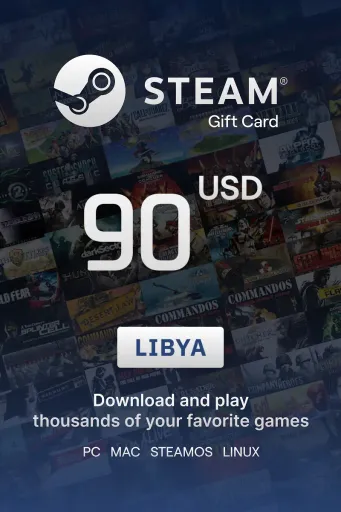 Steam Wallet 90 USD Gift Card (Libya) - Digital Key