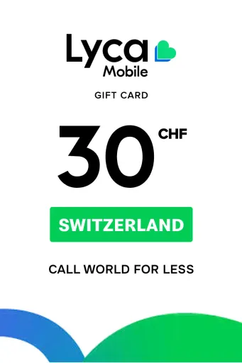 Lycamobile 30 CHF Gift Card (Switzerland) - Digital Key