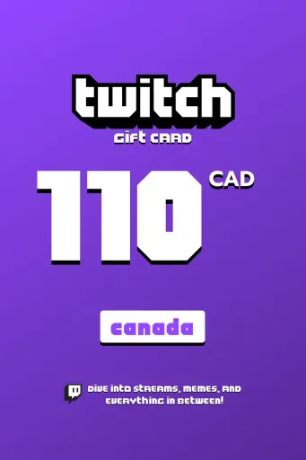 Twitch 110 CAD Gift Card (Canada) - Digital Key