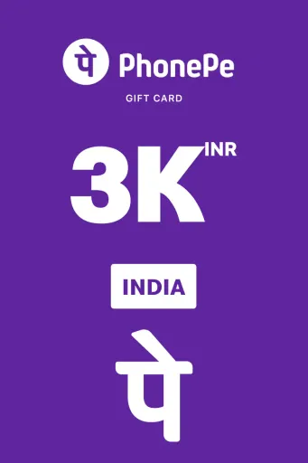 PhonePe 3000 INR Gift Card (India) - Digital Key