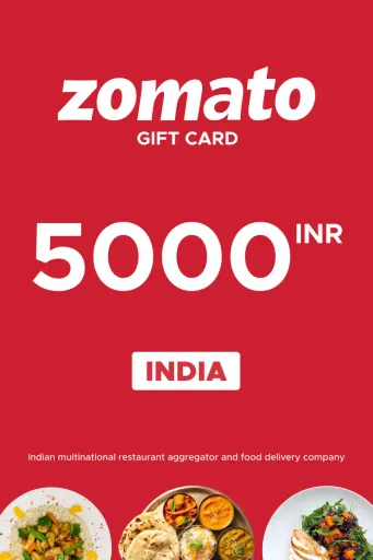 Zomato 5000 INR Gift Card (India) - Digital Key